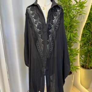 Saída de praia Rendada (preta)